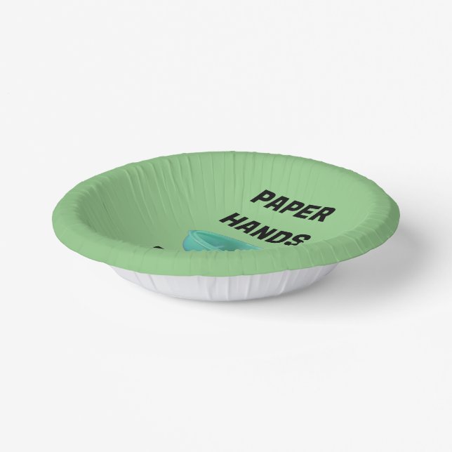 PAPER HANDS PAPER BOLS PAPER PLATE (Angled)