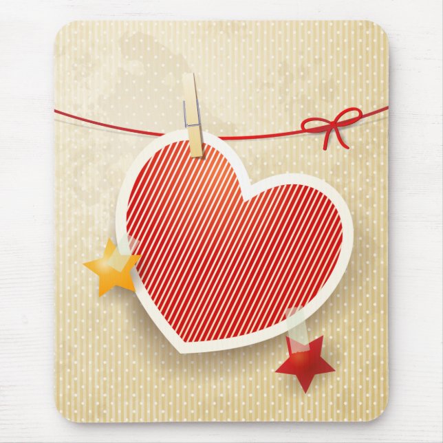 Paper heart mouse pad (Front)
