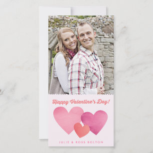 Paper Hearts Valentine's Day Photo Card
