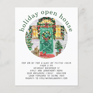 PAPER   Holiday Open House Party Green Flyer