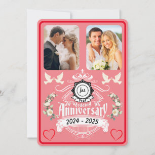 Paper Jubilee 2 Photo 1st Anniversary Invitation