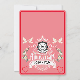 Paper Jubilee 2 Photo 1st Anniversary Invitation