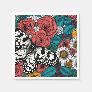 Paper kite garden napkin