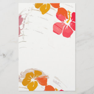Paper Lantern Hibiscus Flower Stationery