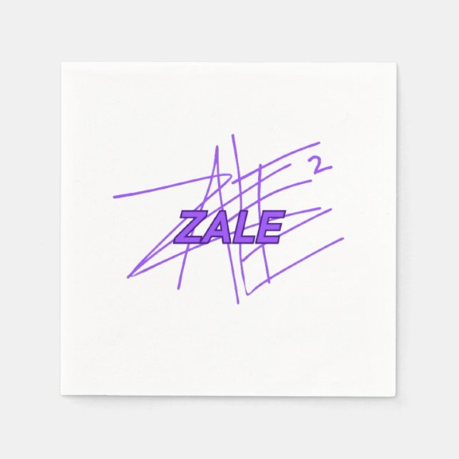Paper logo design purple napkin (Front)