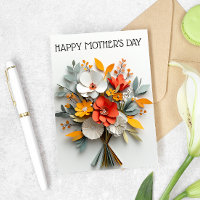 Paper Look Flower Bouquet Mother's day 