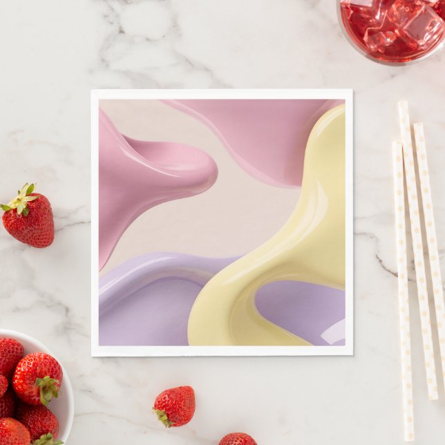 Paper luncheon napkin in stylish graphic (Insitu)