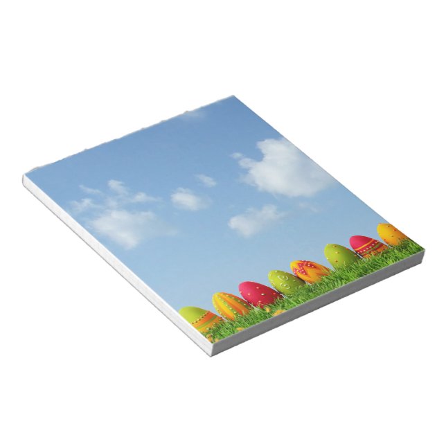 Paper Mache Easter Eggs Notepad (Angled)