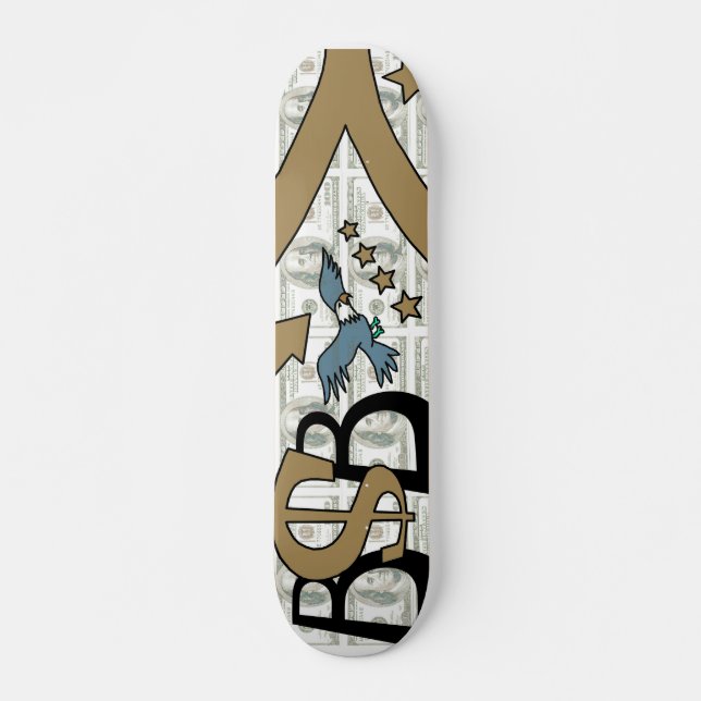 Paper Machine/Brown/Grey Skateboard (Front)