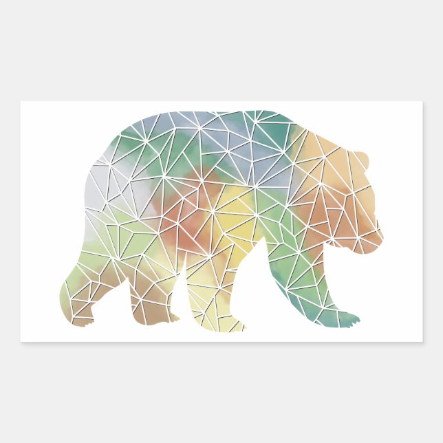 Paper Mosaic Grizzly Bear Sticker (Front)