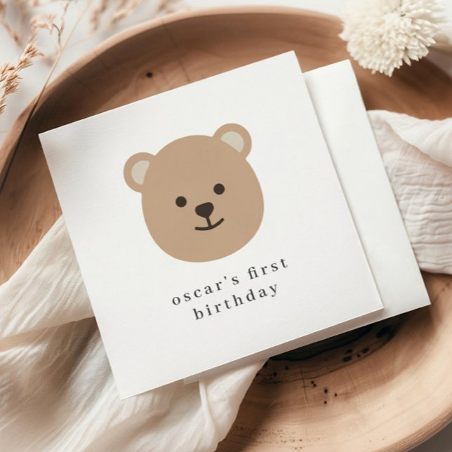 Paper Napkin (Teddy Bear Face Paper Napkin)