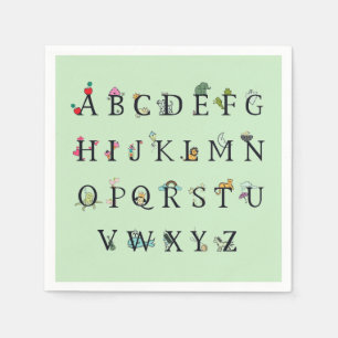 PAPER NAPKIN : ALPHABET CHART