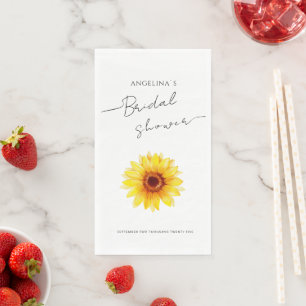 Paper Napkin Bridal Shower Sunflower
