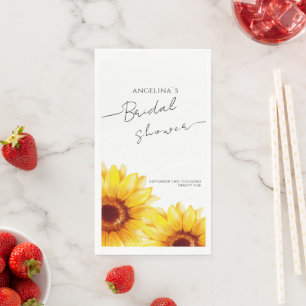 Paper Napkin Bridal Shower Sunflower