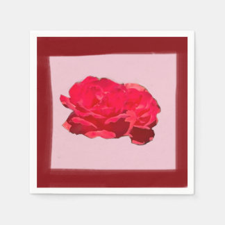 Paper Napkin Dark Pink Rose