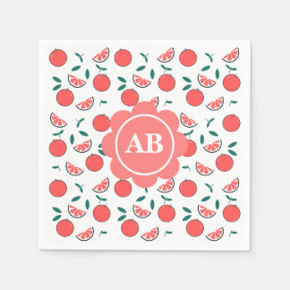 Paper napkin design peaches