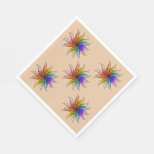 Paper Napkin - Feather Colour Wheel