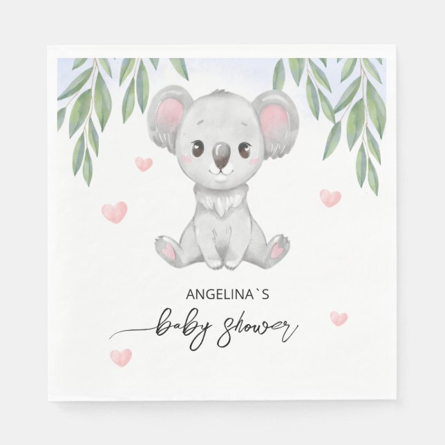 Paper Napkin for baby shower. (Front)