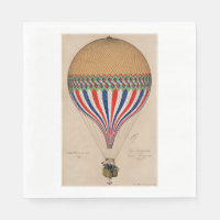 PAPER NAPKIN : FRENCH FLAG THEMED BALLOON