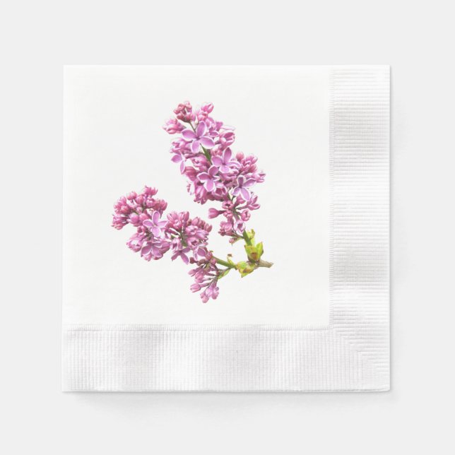 Paper Napkin - Lilac blossoms (Front)