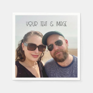 Paper Napkin party Simple Custom Photo Personalize