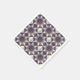Paper Napkin - Purple Quilt Pattern
