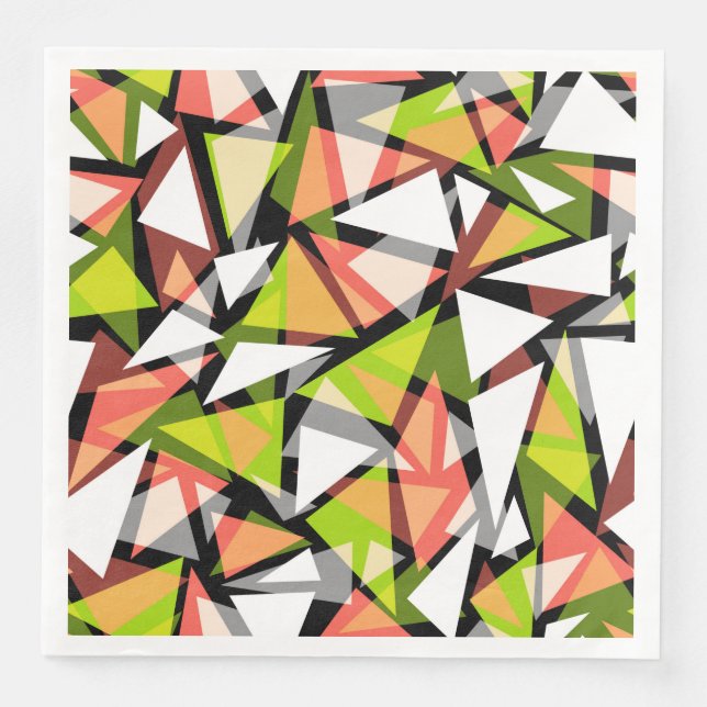 Paper Napkin Seamless geometric triangles shapes p (Front)