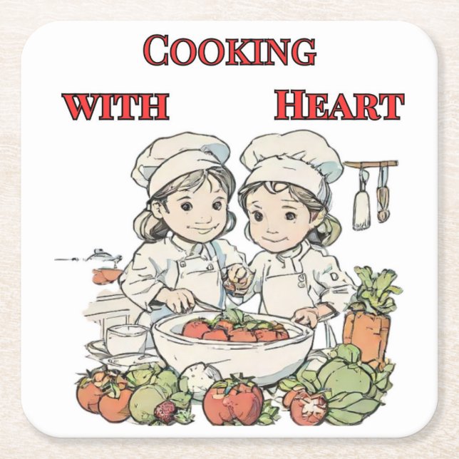 Paper Napkin Square Paper Coaster (Front)