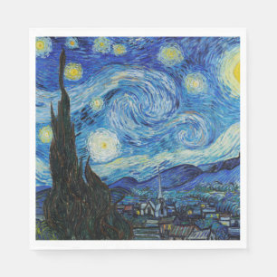 PAPER NAPKIN : VAN GOGH : STARRY NIGHT