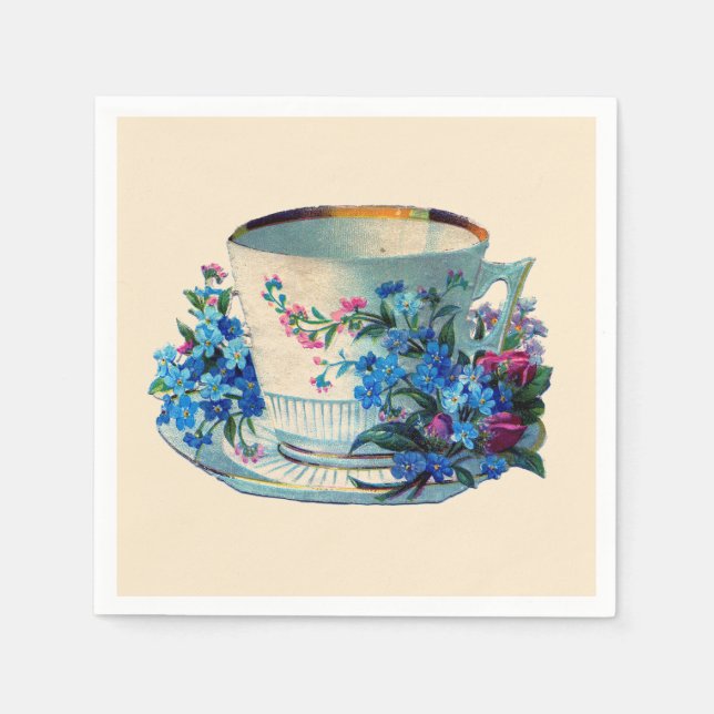 PAPER NAPKIN : VINTAGE TEACUP (Front)
