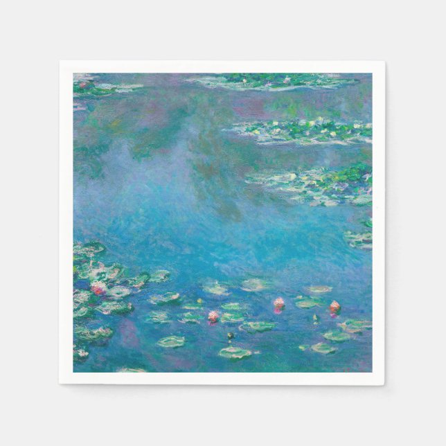 PAPER NAPKIN : "WATERLILIES" BY MONET (Front)