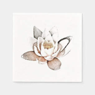PAPER NAPKIN : WHITE LOTUS