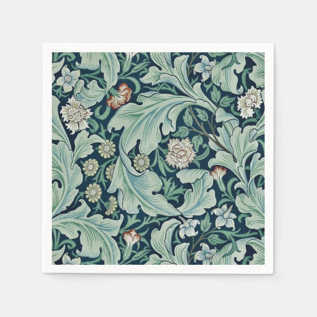 PAPER NAPKIN : WILLIAM MORRIS : FLORAL DESIGN (Front)