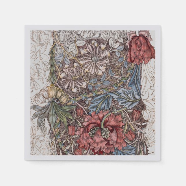 PAPER NAPKIN : WILLIAM MORRIS : WILD TULIP (Front)