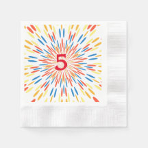 Paper Napkin with Abstract Design Age 5