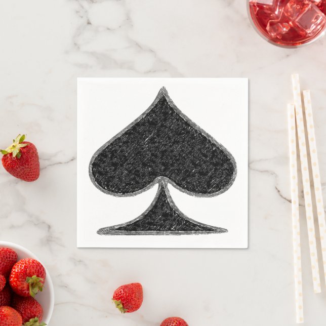 Paper Napkins, Ace of Spades Napkins (Insitu)