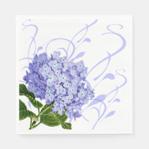 Paper Napkins-Blue Hydrangea Paper Dinner Napkins