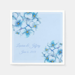 Paper Napkins-Blue Hydrangeas Napkin