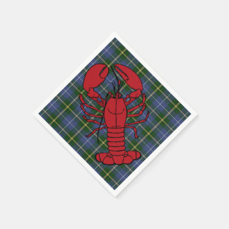 paper napkins blue Nova Scotia Tartan lobster