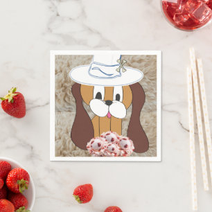 Paper Napkins, Dog  Strawberry Ice Cream Napkin