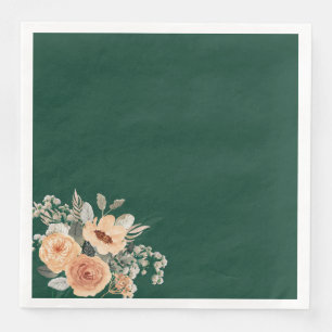 Paper napkins, Elegant floral green Napkin