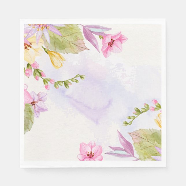 Paper Napkins-Floral Print Napkin (Front)