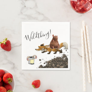 Paper Napkins, Fox Mouse Worm Dirt Wildthing Napkin