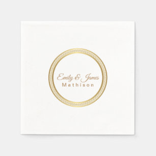Paper Napkins-Gold Eternal Circle Napkin