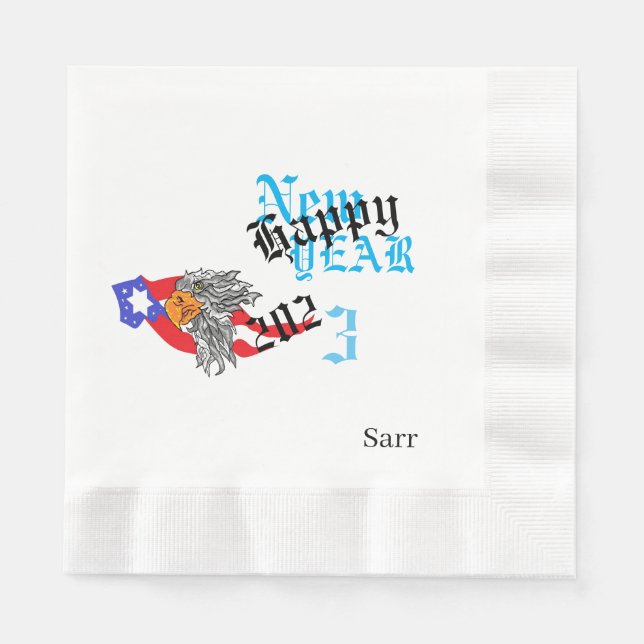 Paper Napkins   : Happy New Years 2023 (Front)