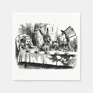 Paper Napkins illustration Alice in Wonderland
