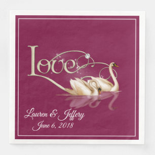 Paper Napkins-Love Swans Napkin