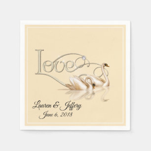 Paper Napkins-Love Swans Napkin