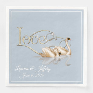 Paper Napkins-Love Swans Napkin