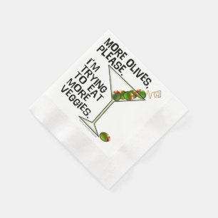 PAPER NAPKINS - More Olives. Eating Veggies.